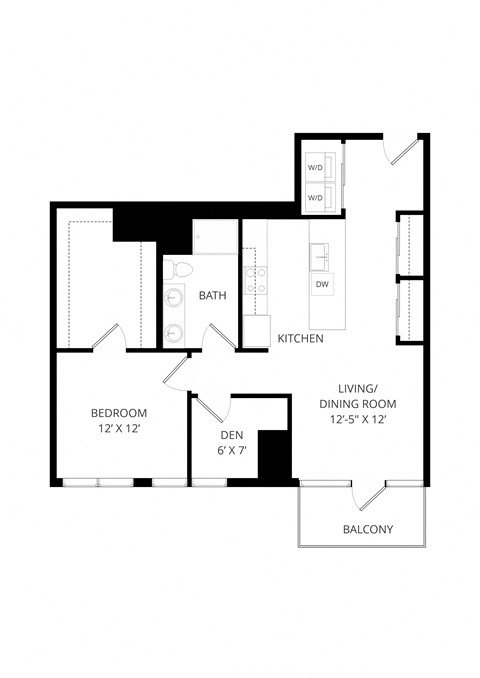 a floor plan of a house with an open floor plan